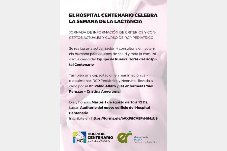 El Hospital Centenario celebra la Semana Mundial de la Lactancia