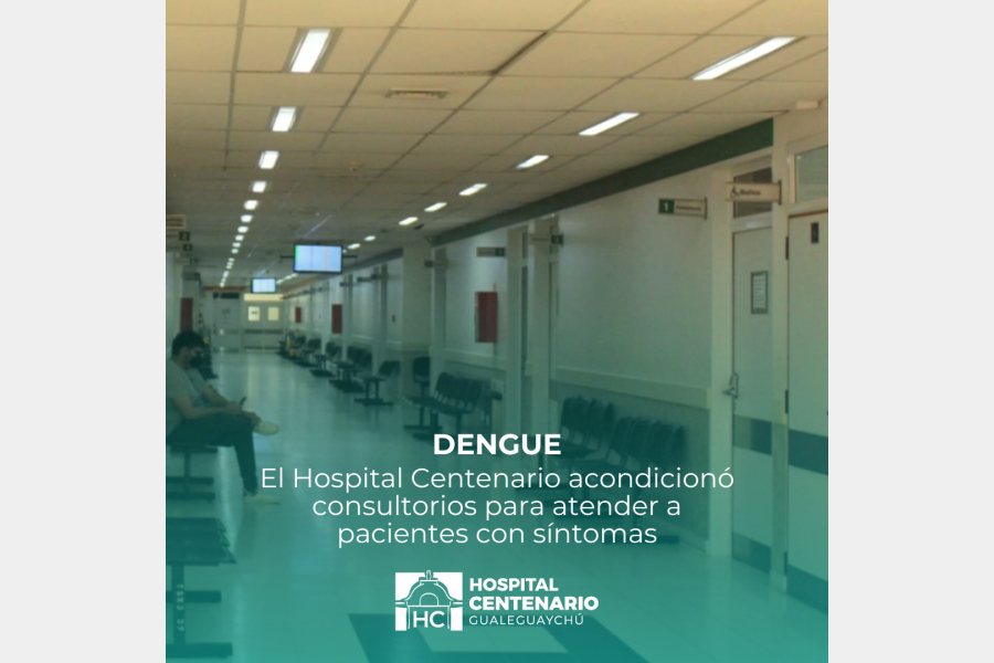 El Hospital Centenario acondicionó consultorios para pacientes con posible Dengue