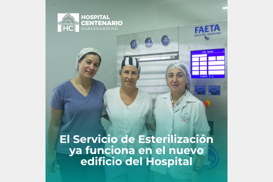 El Servicio de Esterilización ya funciona en el nuevo edificio del Hospital Centenario
