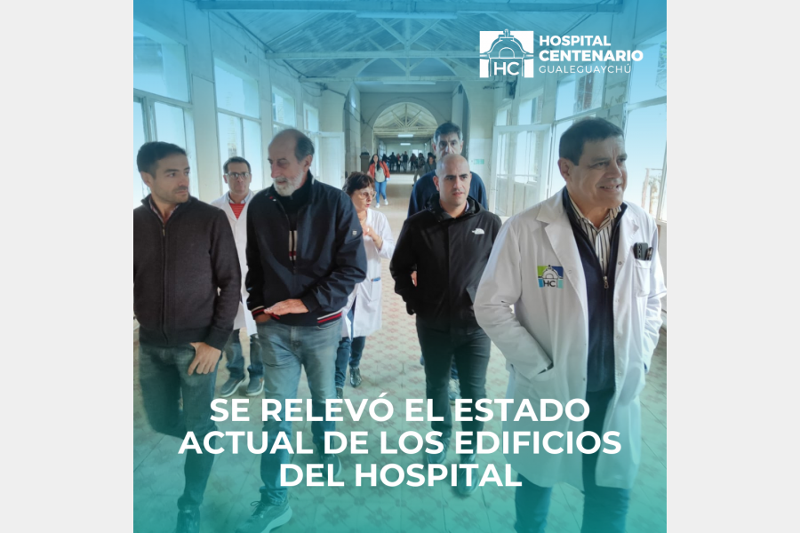 Con la presencia del secretario de Salud, se relevó el estado actual de los edificios del Hospital